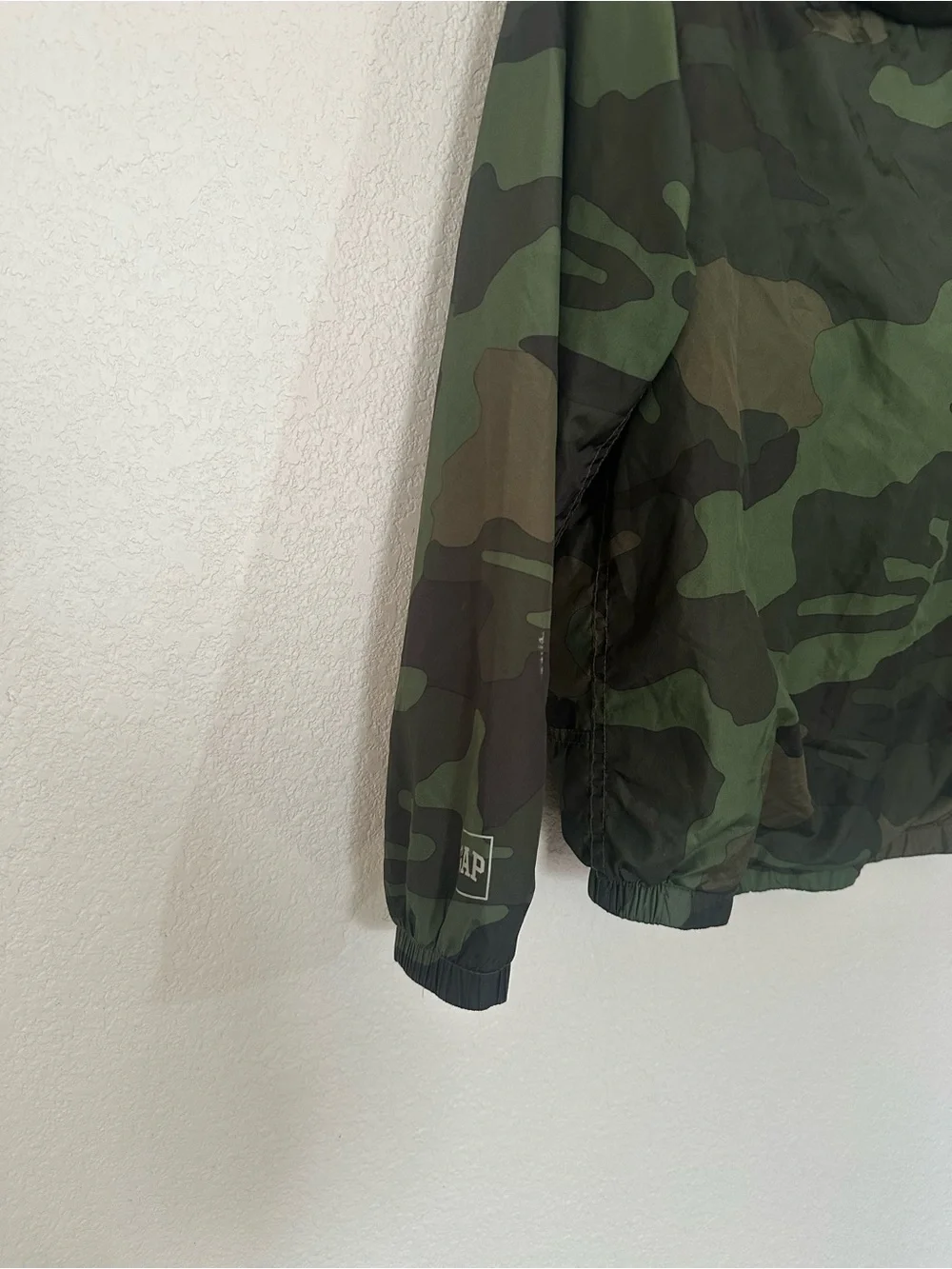 Gap Kids Camo Jersey-Lined Windbuster Jacket Boys Size XXL (14-16)